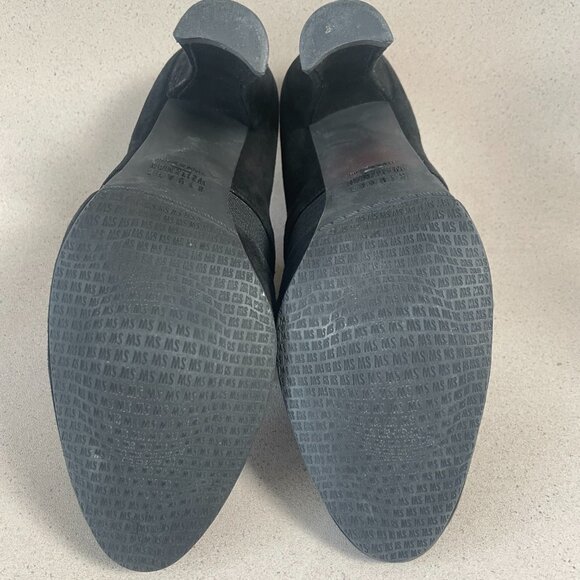 Pre-Loved STUART WEITZMAN Black Suede Pumps / Lace-up Heels - Size 7.5 - Picture 12 of 12